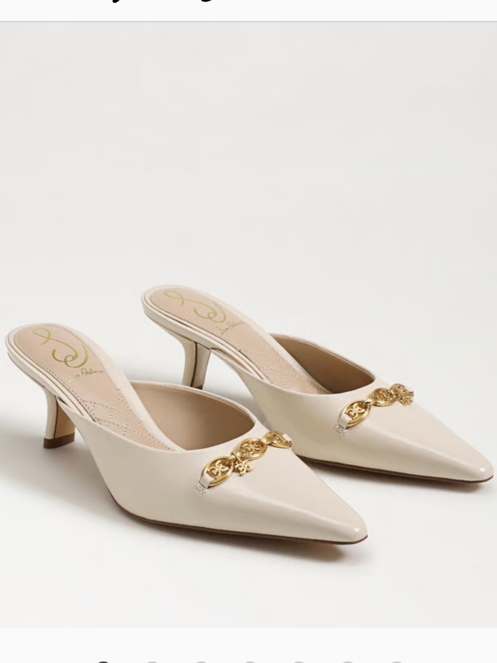 Brynne Kitten Heel Mule in Alpine Ivory